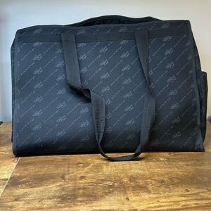 Pampered Chef Tote Traveler Black Consultant Bag Large Compartments Padded